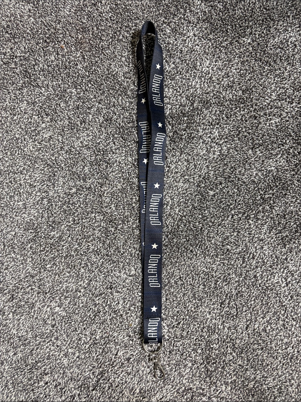 NBA Orlando Navy Blue Lanyard with White Text and Stars